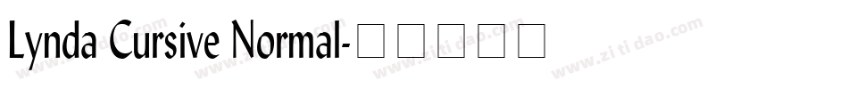 Lynda Cursive Normal字体转换